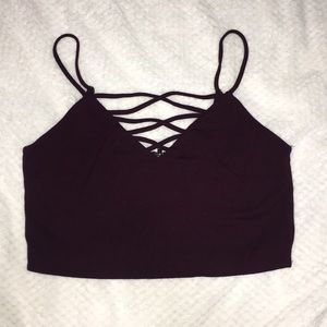 🦋4/15🦋 Maroon crop top